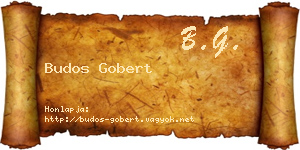 Budos Gobert névjegykártya